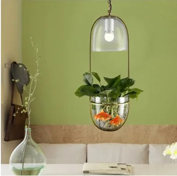 висящи лампи растения лампи Модерен минималистичен градина екологичен ресторант творческа Кафенета, нощни чаша за вода TA10198