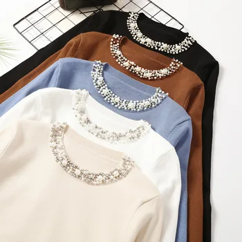 2021 Ins Нови Модни Дамски Възли Пуловери, Дамски Трикотажни Ризи С кръгло деколте, Пролетно-Есенни Дамски Модни Блузи