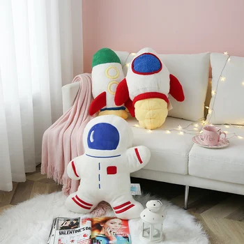 2021 нова космическа серия възглавница детска стая прикроватное украса скъпа възглавница космически кораб ракета плюшен играчка кукла офис възглавница разтегателен живея