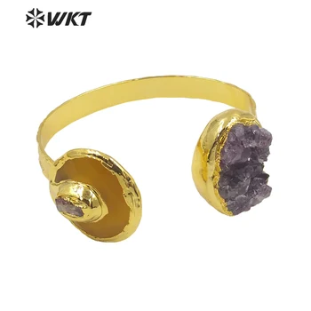 WKT-B584 WKT мода, стил златно покритие за дама гривна Аметисты гривна за жени добър камък бижута