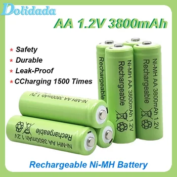 AA 1.2 3800 ма Взаимозаменяеми Акумулаторна батерия Ni-MH Батерия за Камери, Микрофони, електрически самобръсначки, Електронни Играчки, Цифрови Устройства