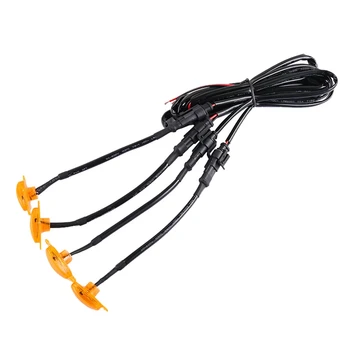 5X Plug & PLAY Автомобилна Led на Предната Решетка Опушен Кехлибар Светлина Дневни Светлини Лампа За Универсален Пикап Седан