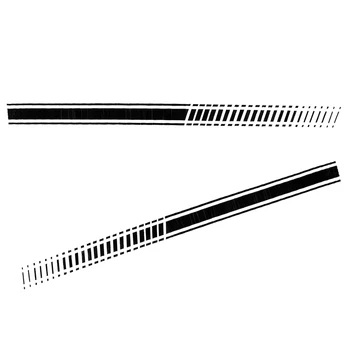 1 Чифт Универсални Черни PVC Винилови спортни Състезания Сянка Графични джипове За Офроуд, Страничните стикери на вратата на купето, Ленти