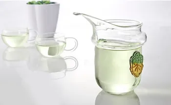 1БР нов прием на висококачествен термостойкая стъклена чаена чаша от 250 мл ol 0096
