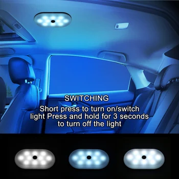 Автомобилно RGB Декоративно Околното Осветление LED Купол За Четене Вътрешна Лампа Лампа Каравана RV Къмпинг Аксесоари за Кола, USB Акумулаторна