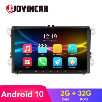 JOYINCAR 9 инча Авто Android 10 Автомобилен радиоприемник GPS Авто радио 2 Din, USB за VW Skoda Octavia golf 5 6 touran, jetta, passat B6 поло