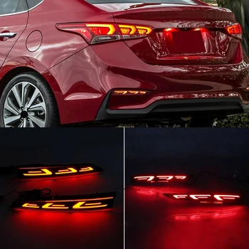 за Hyundai Accent 2017-2019 Led Рефлектор Задна Броня, Стоп-Сигнал Противотуманный Фенер Индикаторные Лампа на Задните Светлини
