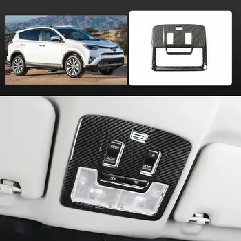 За Toyota RAV4 2016-2018 ABS Въглеродни влакна автомобили предната лампа за четене Леярство Капак Завърши автоаксесоари 1 бр.
