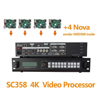 ултра HD led видео екран за снаждане инсталирате 4 бр novastar msd300 linsn ts802d huidu t901 colorlight s2 led контролер AMS-sc358