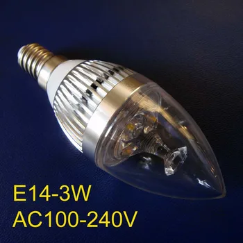 Високо качество E14 led Вътрешна декоративна лампа от 3 W Hogh power E14 led лампа Led полилей E14 Кристални фарове безплатна доставка на 12 бр./лот
