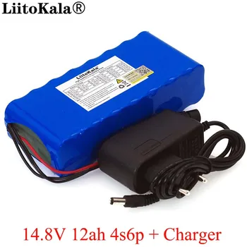 LiitoKala 14,8 В 12Ah 4s6p 18650 li-iom акумулаторна батерия, лампа за нощен риболов нагревател миньор усилвател на батерията с BMS + 16,8 В Зарядното устройство