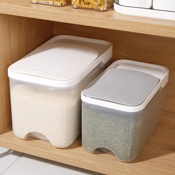 WHYY Контейнер за Ориз в японски стил, Кофа за Съхранение, Защитен от насекоми, Запечатани Кутия за Съхранение на Храни, зърнени Храни, Аксесоари за Кухня