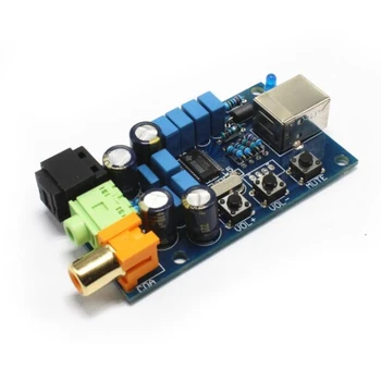 PCM2704 USB КПР декодер / компютърна звукова карта / с КПР на оптични влакна / коаксиален / с регулатор на силата на звука