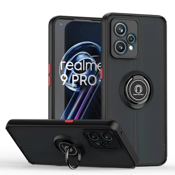 Мек калъф за Realme 9 Pro, Магнитен кола за пръстена на Пръста си, Калъф за Realme 9i/Realme 9 4G/Realme 9 5G/Realme 9 Pro Plus