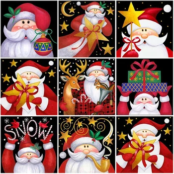 Направи си САМ 5D Диамантена Живопис Коледни Чорапи Диамантена Бродерия Мозайка Бродерия на кръстат бод Пълна Кръгла Бормашина Ръчна Начало Декор Коледен Подарък