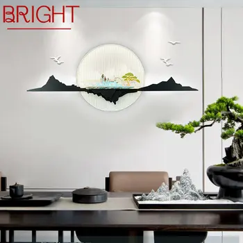 СВЕТЪЛ Китайски Нощни монтиран на стената Лампа с Участието на Творчески Zen Фон Модерен Led 3 Цвята Стенни лампи за Дома Хол Спалня