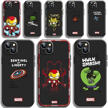 Анимационен филм на Marvel Отмъстителите Калъф За Телефон За iPhone 13 12 Pro Max Mini 11 Pro X XR XS Max 6 6S 7 8 Plus Se2 Пълна Защита на Черупката
