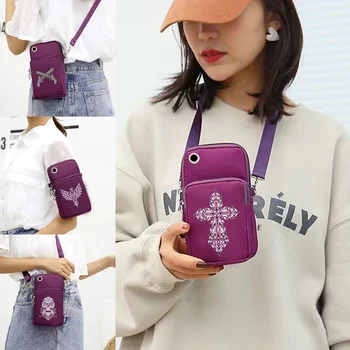Чанта за мобилни телефони с Принтом на Черепа, Чанта на рамото за iPhone 14 Pro/samsung A72/Xiaomi/oppo, Чанта за Съхранение на мобилен телефон, Портфейл в Ръка