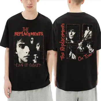 The Peplacements Live In Concert on Tour, Двустранен тениска с принтом, Топла Мъжки Дамски Реколта риза в стил рок, пънк, мъжка риза в стил хип-хоп