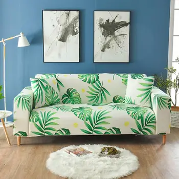 Разтеглив, калъфи за мека мебел с флорални принтом, за дивана в хола, кърпа, Нескользящий калъф за дивана, калъф за дивана