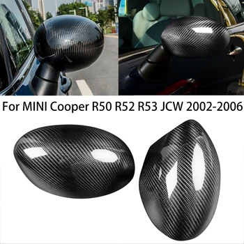 За BMW Mini Cooper R53 JCW 2002 2003 2004 2005 2006 Въглеродни Влакна Колата на Огледалото за Обратно виждане Калъф Тампон Шапки резервни части интимни аксесоари