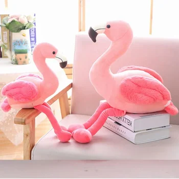 2022 Плюшено Фламинго Играчка Kawai Мека Кукла С Чучелом Птици Розово Фламинго Празнични Подаръци Децата Подаръци За Рожден Ден