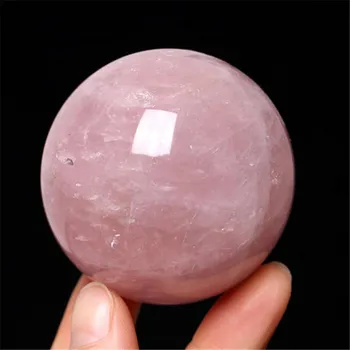 добър подарък 100% Натурален розов розов кварц кристална топка обхват за подарък на Свети Валентин изцеление като колекция от скъпоценни камъни