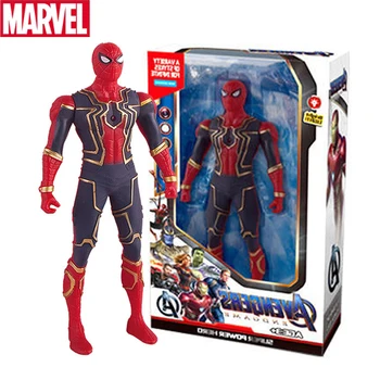 Marvel Отмъстителите, Spider-Man Железният Човек, Хълк Супергерой Фигурка Играчка Светещ Ръчно Подвижната Детски Коледни Подаръци