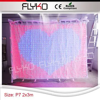 P70mm Безплатна доставка 2x3 m гореща разпродажба страхотен ефект негорими бял текстилен завеса визия
