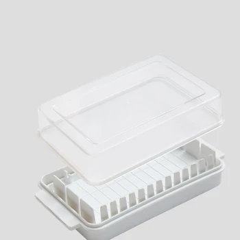 1 комплект Танкер С Капак Прахоустойчив Кутия За Съхранение на Парчета Масло Пластмасов Прозрачен Разделительный Контейнер за съхранение на Сирене