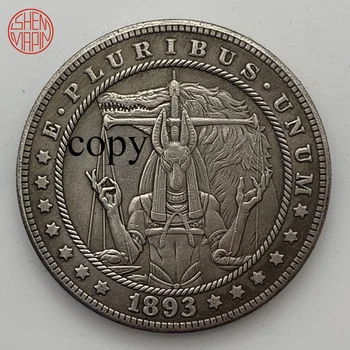 1893 Старогръцки Везни Скитник Никелови Монети на САЩ Морган Доларова МОНЕТА КОПИЕ Скитник медна монета