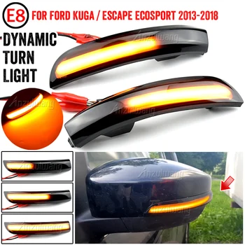 2 бр. За Ford Escape, Kuga II EcoSport 2013-2019 Led Индикатор огледала за обратно виждане, Динамичен указател на завоя