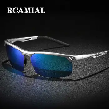 RCAMIAL Спортни Слънчеви Очила Мъжки Поляризирани Лещи UV400 АлюминиевоМагниевая Рамки на Очила За Шофиране на Кола, XY189