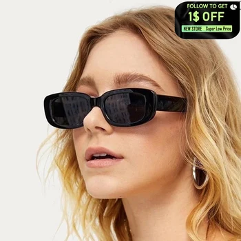 15 Цвята Лятна Мода Малка Правоъгълна Рамки Слънчеви Очила За Жени Реколта Ретро Пънк Квадратни Слънчеви Очила Очила Нюанси UV400