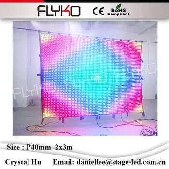 2016 подгонянный програмируем P35 до P200 Гъвкави led видео екран led завеса led светлинна завеса P40mm 2x3m