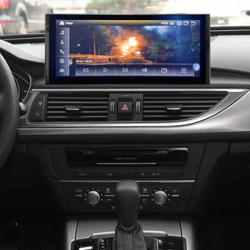 128 г Главното устройство За Audi a6 a7 2012-2019 Andriod РАДИО Авто Мултимедиен Плейър Авторадио Стерео GPS Навигация Carplay WIFI 4G