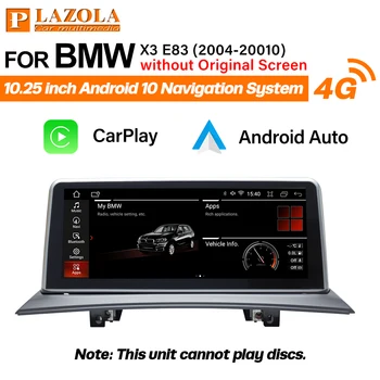 Андроид 10 Автомобилен Мултимедиен Навигационен GPS Плейър За BMW X3 E83 2004-2010 без Екран CarPlay Авто Стерео Bluetooth Автомагнитола
