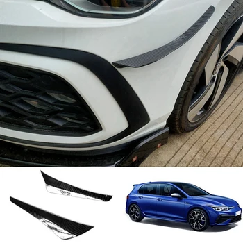 Авто Спойлер от въглеродни влакна Canard, Сплитер, Вятърна Нож, Странични Накладки Предна Броня За VW Golf MK8 GTI-RLINE 2021 2022