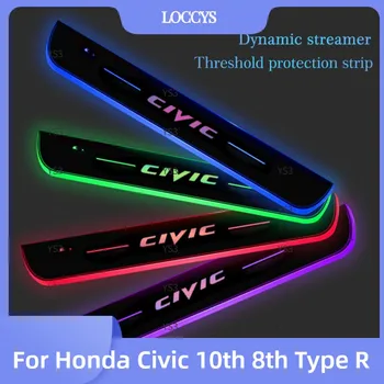 Автомобилна Врата Лампа на Проектора С Индивидуален Логото на Колата, Светещ Led Тампон Върху Педала За Honda Civic 10th 8th Type R