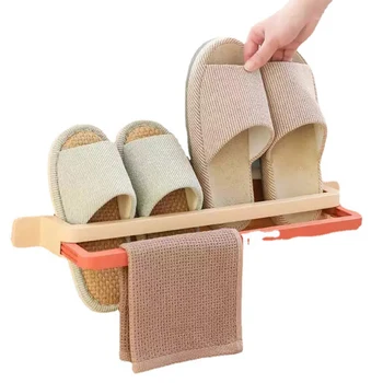 Стенен рафтове за обувки, чехли за баня, шкаф за съхранение на обувки, домакински компактен багажник за съхранение на обувки