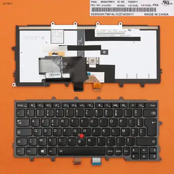 FR Френски AZERTY Нова работа на смени Клавиатура за лаптоп IBM Lenovo Thinkpad X230S X240 X240S X250 X260 X270 с Подсветка и Показалеца