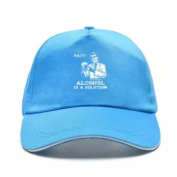 Алкохол - това е решение в областта на химията и Бейзболни шапки Bill Hat Характер Хумор Лято Уникална засаждане на окото реколта шапки Bill