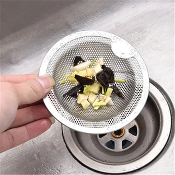 Кухненска мивка филтър от неръждаема стомана филтър екран За измиване на зеленчуци на дренажна Канализация пол антиблокирующие Кухненски инструменти