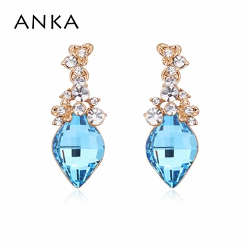 ANKA brincos директни продажби се втурнаха модни обеци от с сплав с кристали във формата на цвете от Австрия обеци-карамфил за жени #111574