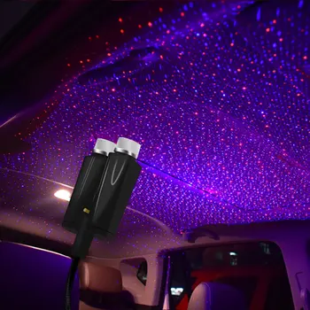 Мини Проектор, Лампа Върху Покрива на Колата USB Преносим Звезден лека нощ Регулируема Led Галакси С Лампа Вътрешен Тавана Проектор