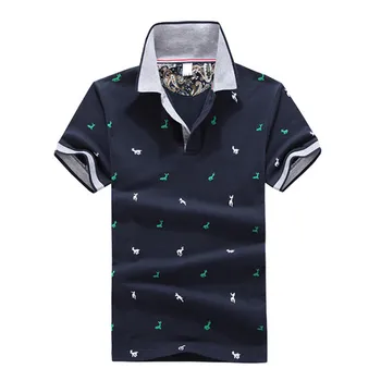 2019 Благородна Лятна Мъжка риза Shirs с Къс Ръкав, Марка мъжки дрехи, Модни риза с принтом